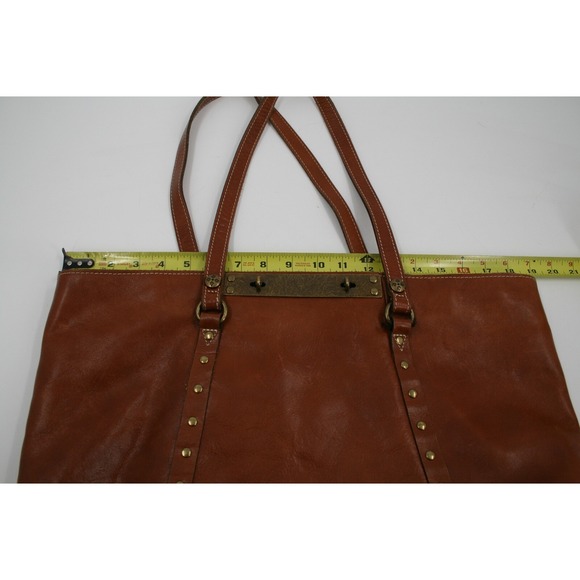 Patricia Nash Leather Tote Bag Studded Accents Shoulder Bag Large - Picture 6 of 15